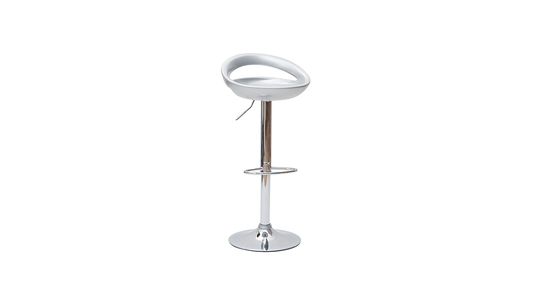 Lot de 2 tabourets de bar / cuisine COMET argent image 1