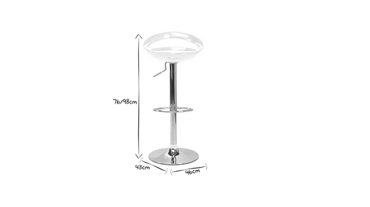 Lot de 2 tabourets de bar / cuisine COMET blanc image 1