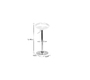 Lot de 2 tabourets de bar / cuisine COMET lie de vin image 3