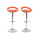 Lot de 2 tabourets de bar / cuisine COMET oranges image pub1