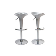 Lot de 2 tabourets de bar / cuisine GALAXY argent image pub1
