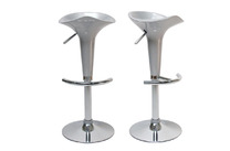 Lot de 2 tabourets de bar / cuisine GALAXY argent image pub1