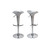 Lot de 2 tabourets de bar / cuisine GALAXY argent image pub1