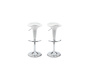 Lot de 2 tabourets de bar / cuisine GALAXY blanc image 2