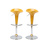 Lot de 2 tabourets de bar / cuisine GALAXY jaune image pub1