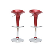 Lot de 2 tabourets de bar / cuisine GALAXY lie de vin image pub1