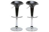 Lot de 2 tabourets de bar / cuisine GALAXY noir image pub1