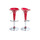 Lot de 2 tabourets de bar / cuisine GALAXY rouge image pub1