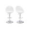 Lot de 2 tabourets de bar / cuisine OEUF blanc image pub1