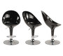 Lot de 2 tabourets de bar / cuisine OEUF noir image 1