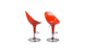 Lot de 2 tabourets de bar / cuisine OEUF orange image 2