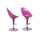 Lot de 2 tabourets de bar / cuisine OEUF roses image pub1