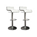 Lot de 2 tabourets de bar / cuisine WAVES blanc image pub1