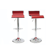 Lot de 2 tabourets de bar / cuisine WAVES Lie de vin image pub1
