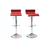 Lot de 2 tabourets de bar / cuisine WAVES Lie de vin image pub1
