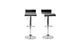 Lot de 2 tabourets de bar / cuisine WAVES noir image 3