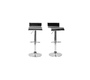 Lot de 2 tabourets de bar / cuisine WAVES noir image 3