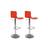 Lot de 2 Tabourets de bar / cuisines ajustables NEWSURF Rouge image pub1