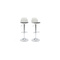 Lot de 2 tabourets de bar design blancs et noirs STEEVY
