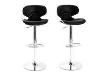 Lot de 2 tabourets de bar design noir PEGASE