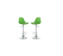 Lot de 2 tabourets de bar design verts STEEVY