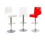Lot de 2 tabourets rouges transparents SATURNE carr&eacute; 