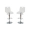 Lot de 2 tabourets transparents SATURNE carr&eacute; 