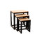 Lot de 3 tables gigognes industrielles m&eacute;tal et bois FACTORY