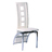 Lot de 4 chaises de cuisine / salle &agrave; manger blanches Jackie image pub1