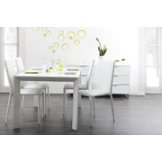 Lot de 4 chaises design empilables blanches VIENNA
