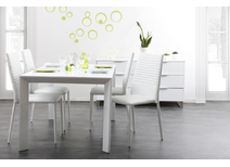 Lot de 4 chaises design empilables blanches VIENNA