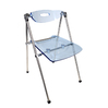 Lot de 4 chaises pliantes design JULIE - coloris bleu transparent image pub1