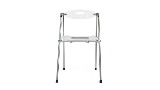 Lot de 4 chaises pliantes design JULIE - coloris transparent image 1