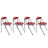 Lot de 4 chaises pliantes rouges design Julie image pub1