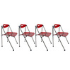Lot de 4 chaises pliantes rouges design Julie image pub1