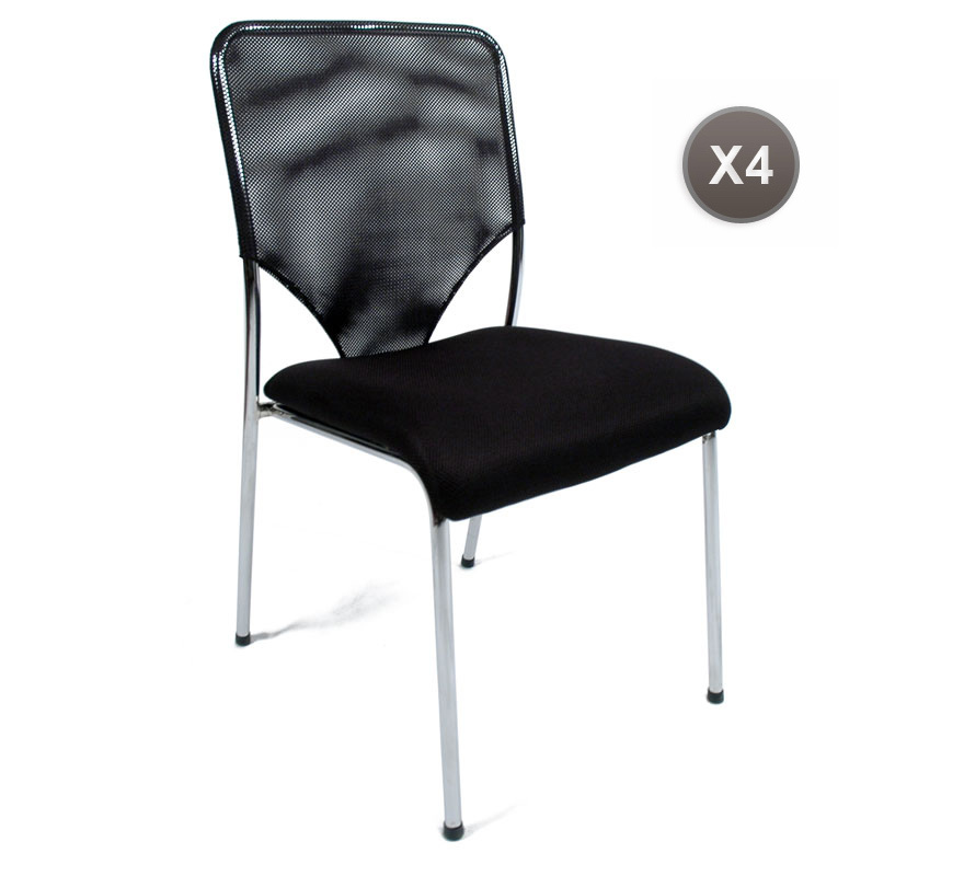 Lot de 4 chaises visiteurs TOMMY image 1