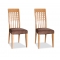 Lot de deux chaises bois ch&ecirc;ne clair REBECCA