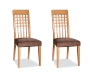 Lot de deux chaises bois ch&ecirc;ne clair REBECCA