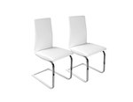Lot de deux chaises design blanches CARYS