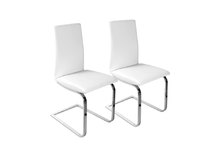 Lot de deux chaises design blanches CARYS