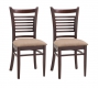 Lot de deux chaises weng&eacute; en ch&ecirc;ne CATHY