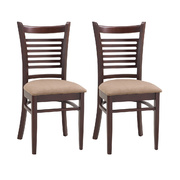Lot de deux chaises weng&eacute; en ch&ecirc;ne CATHY