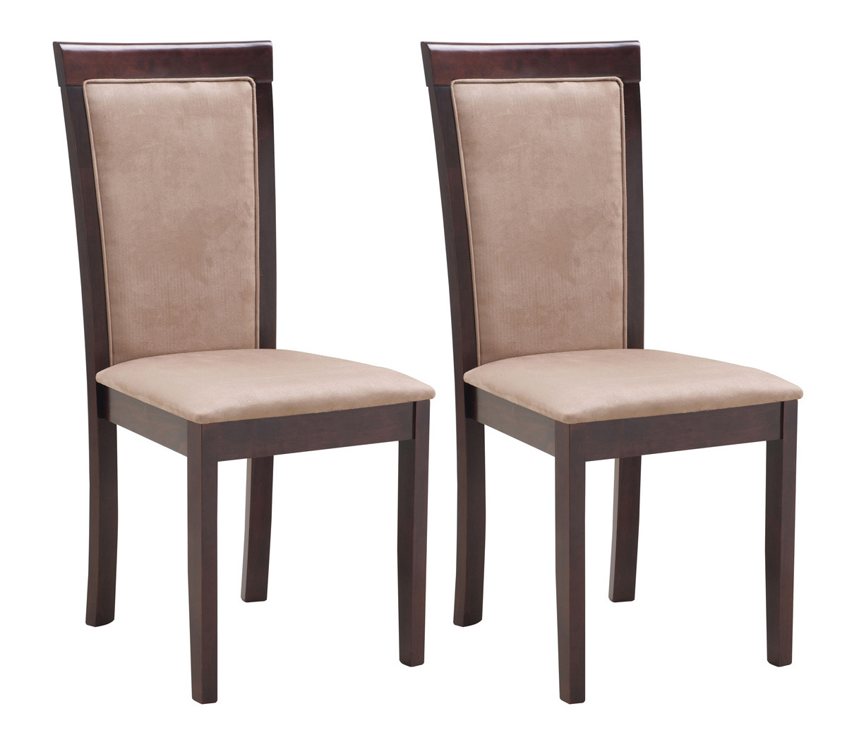 Lot de deux chaises weng&eacute; en ch&ecirc;ne JUDY
