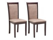 Lot de deux chaises weng&eacute; en ch&ecirc;ne JUDY