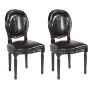 Lote de 2 sillas de cocina / comedor MEDAILLON � color negro image pub1
