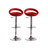 Lote de 2 taburetes comet de recubrimiento PVC color rojo image pub1