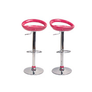 Lote de 2 taburetes de bar COMET color rosa image pub1