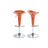Lote de 2 taburetes de bar GALAXY color naranja image pub1