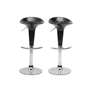 Lote de 2 taburetes de bar GALAXY color negro image pub1