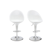 Lote de 2 taburetes de bar HUEVO color blanco image pub1